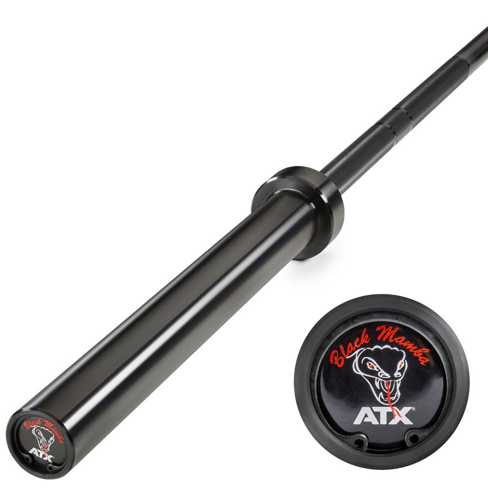 ATX® Power Bar 220 Black - Mamba - Federstahl - kg Hantelstange cm +700 Drehlagerung mit 