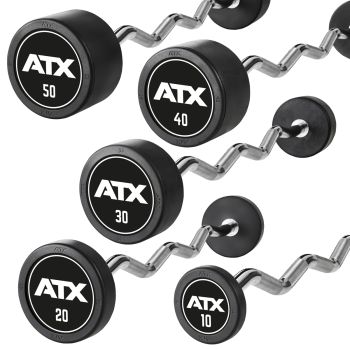 PRO-Style – SZ-Kompakthanteln – gummiert 10 – 50 kg - mit ATX Logo