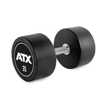 Rubber Dumbbell - ATX Logo -  35.0 kg