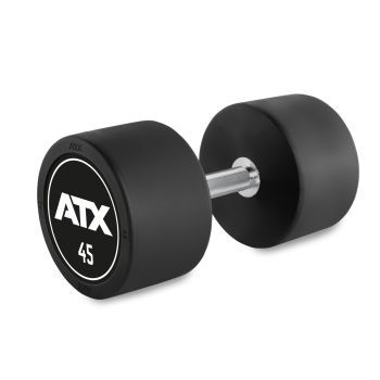 Rubber Dumbbell - ATX Logo -  45.0 kg